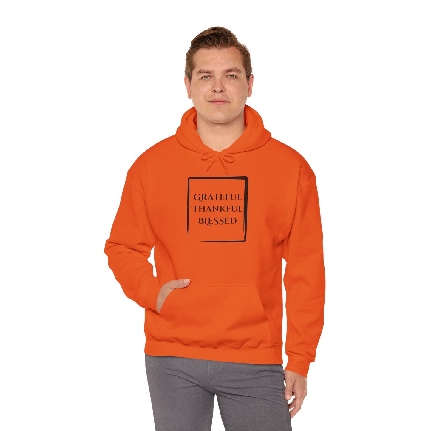 Grateful Thankful Blessed Holiday Season Hooded Sweatshirt