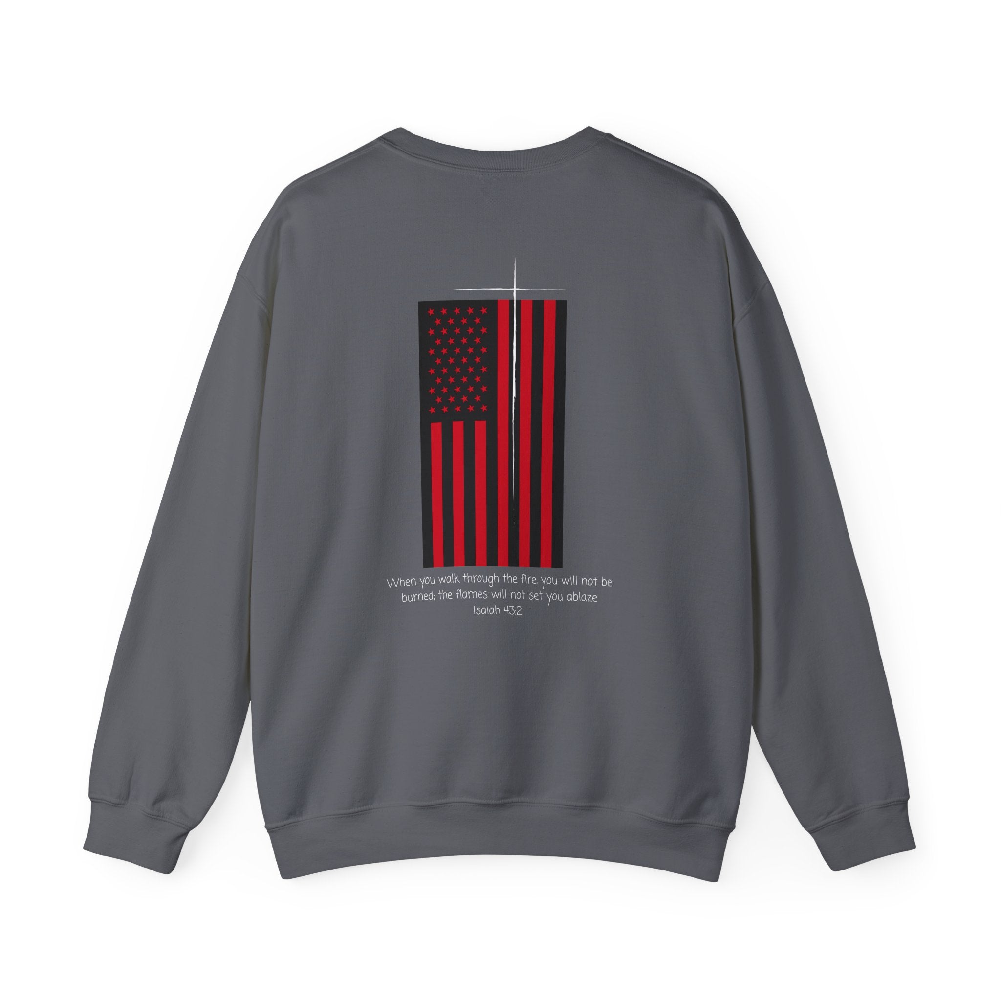 When You Walk Through the Fire You Will Not Be Burned Sweatshirt, Isaiah 43:2 Christian Crewneck, Bible Verse Pullover, Faith Gift, Gildan 18000