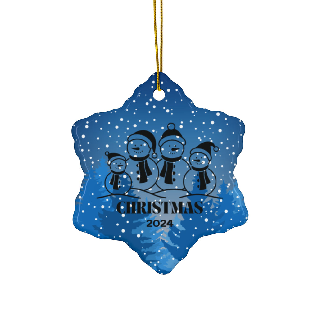 2024 Snowmen Christmas Ceramic Ornament