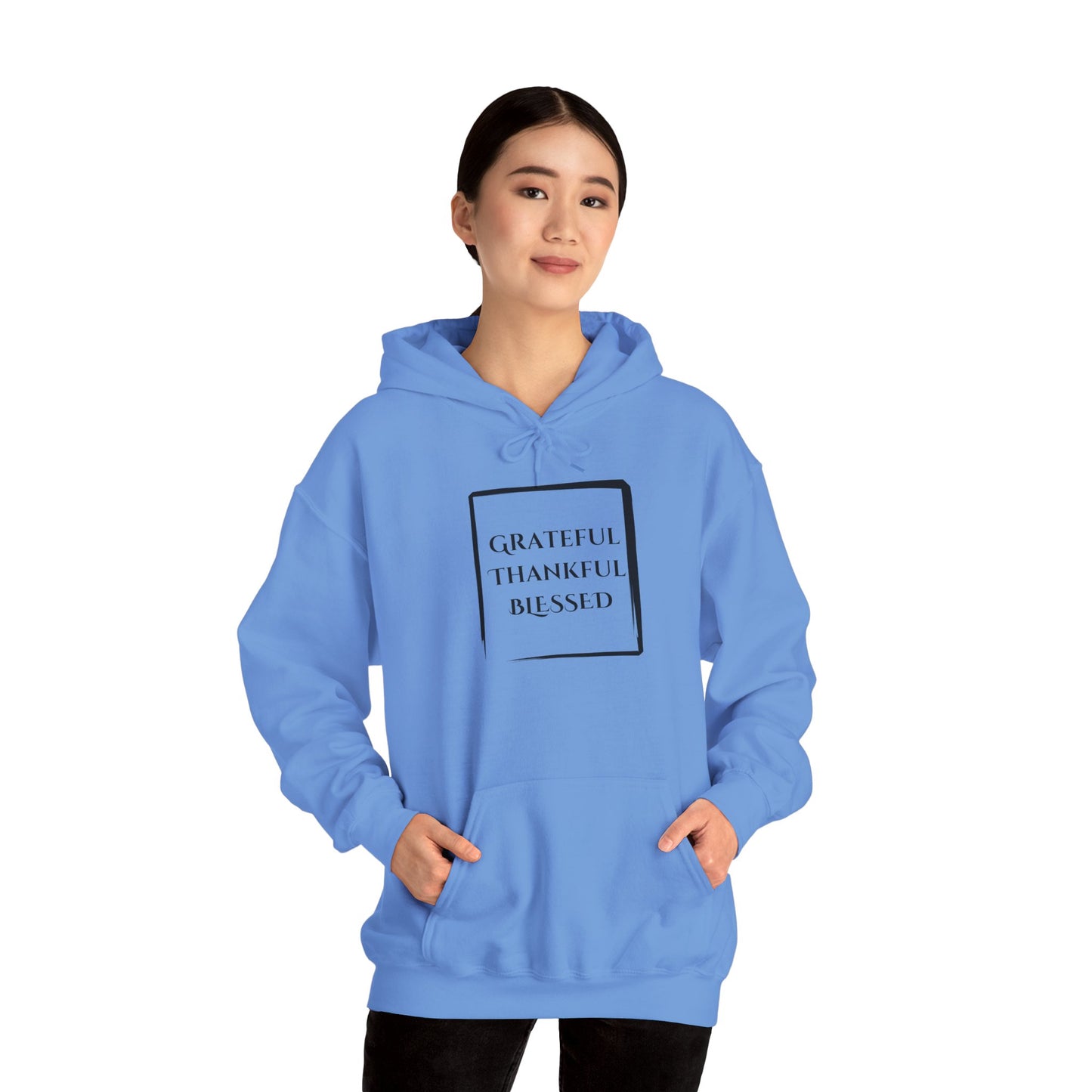 Grateful Thankful Blessed Holiday Season Hooded Sweatshirt