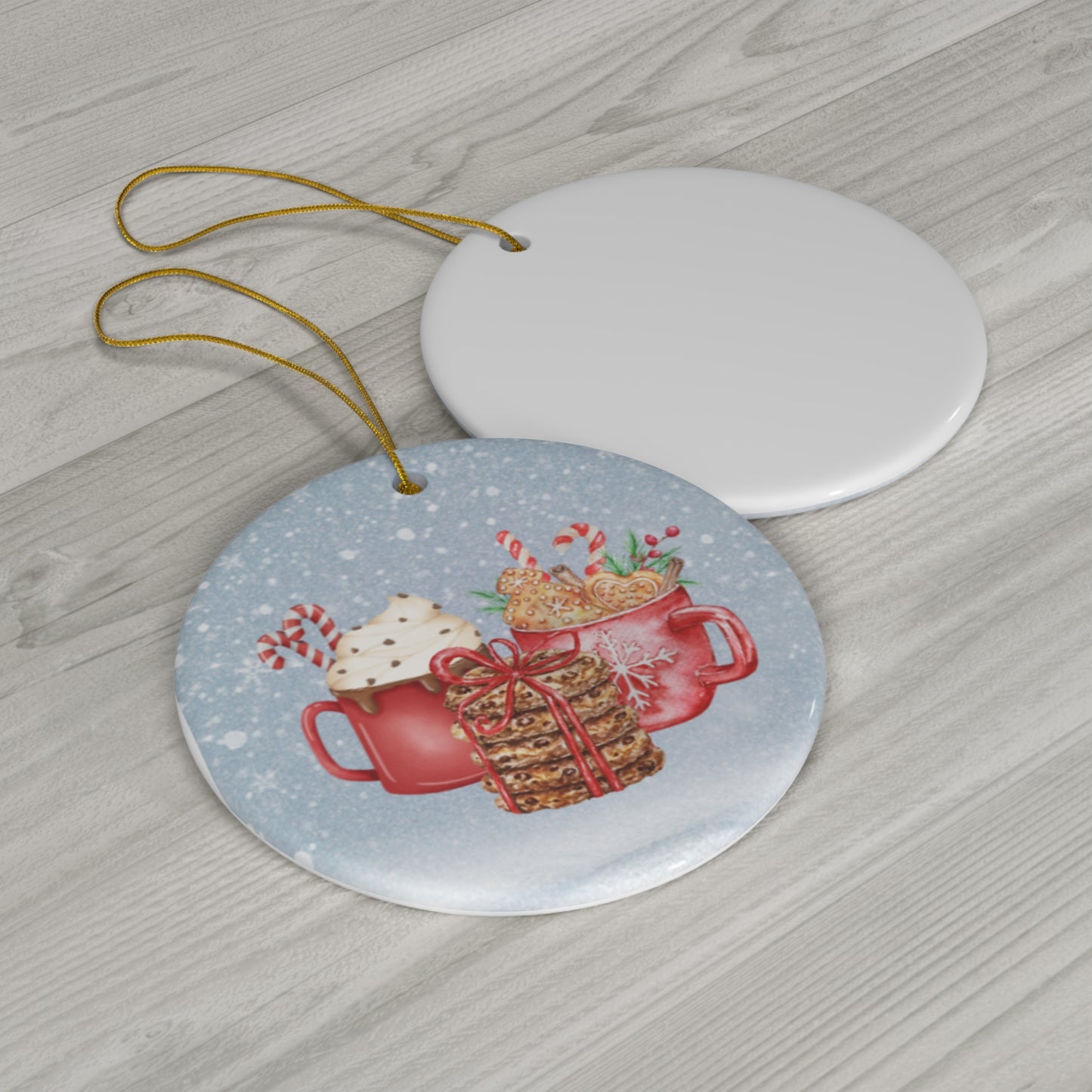 Christmas Cocoa Ceramic Ornament