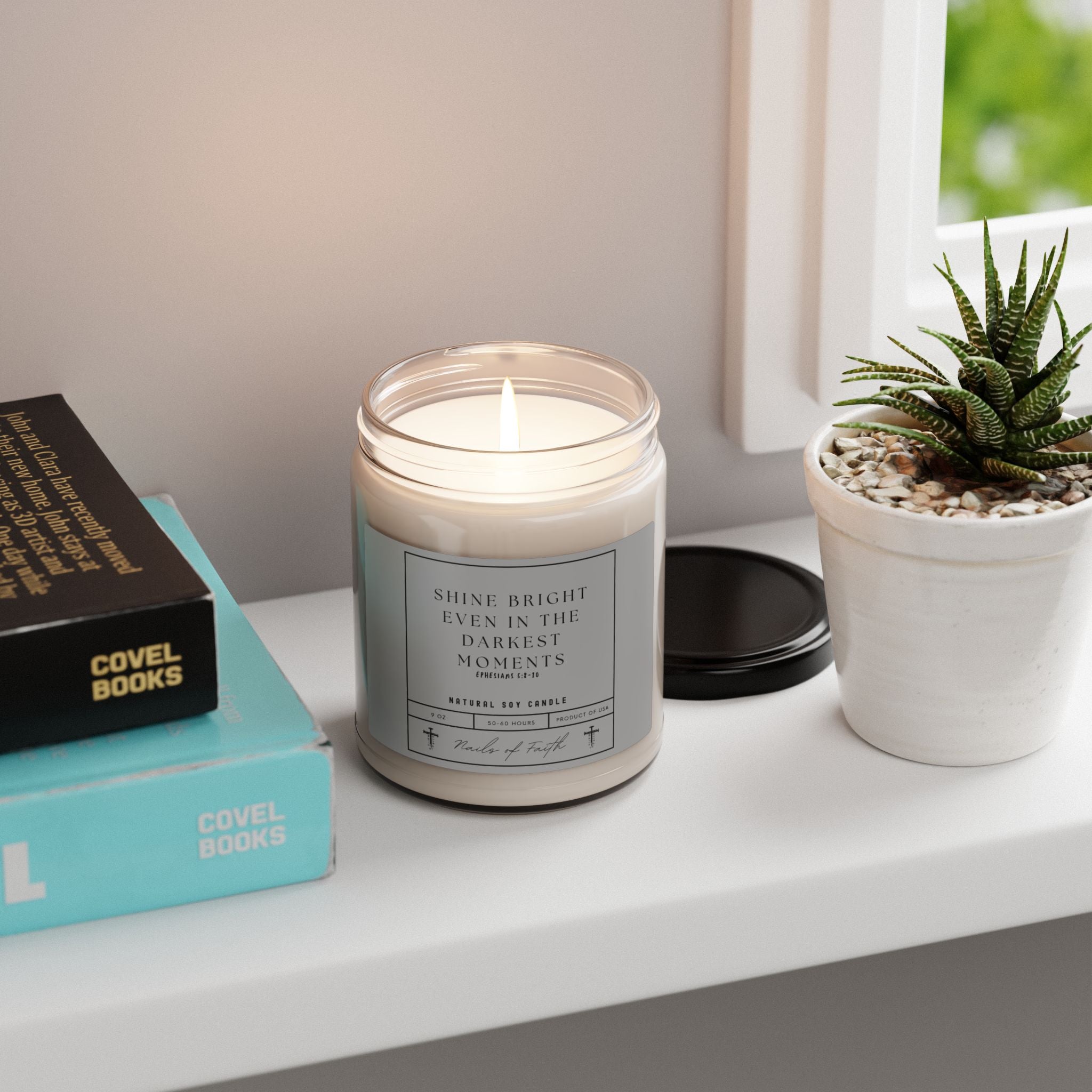 Shine bright even in the darkest moments.  Scented Soy Candle, 9oz
