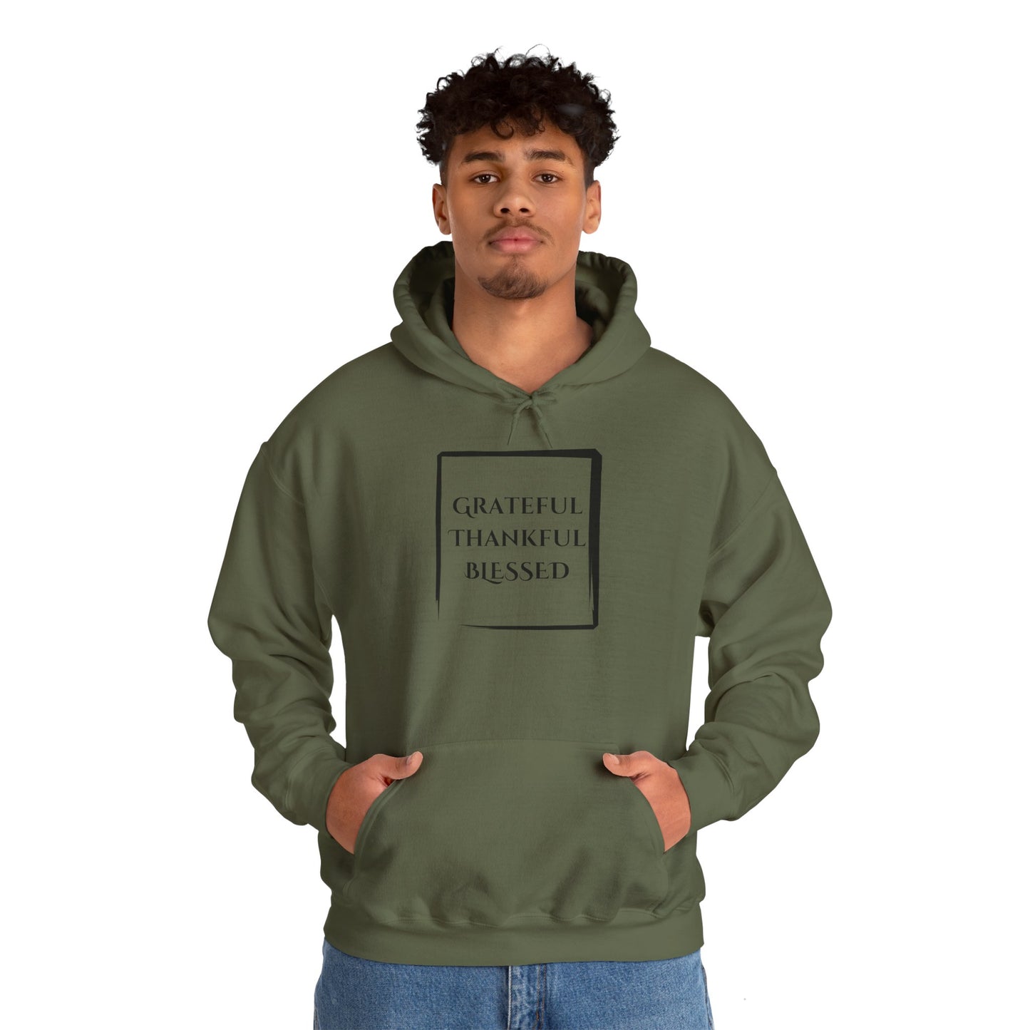 Grateful Thankful Blessed Holiday Season Hooded Sweatshirt