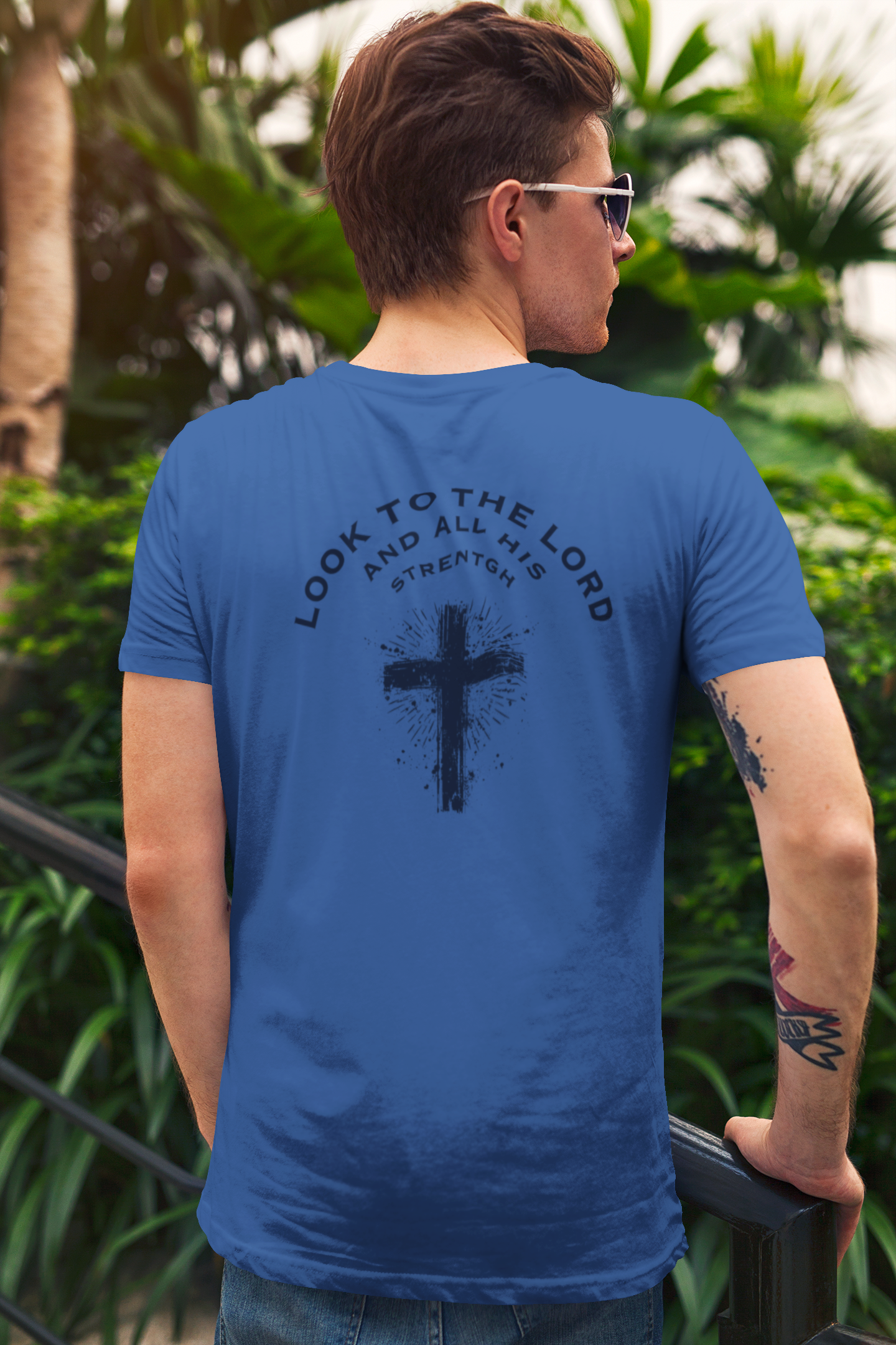 Look to the Lord and His Strength Workout T-Shirt