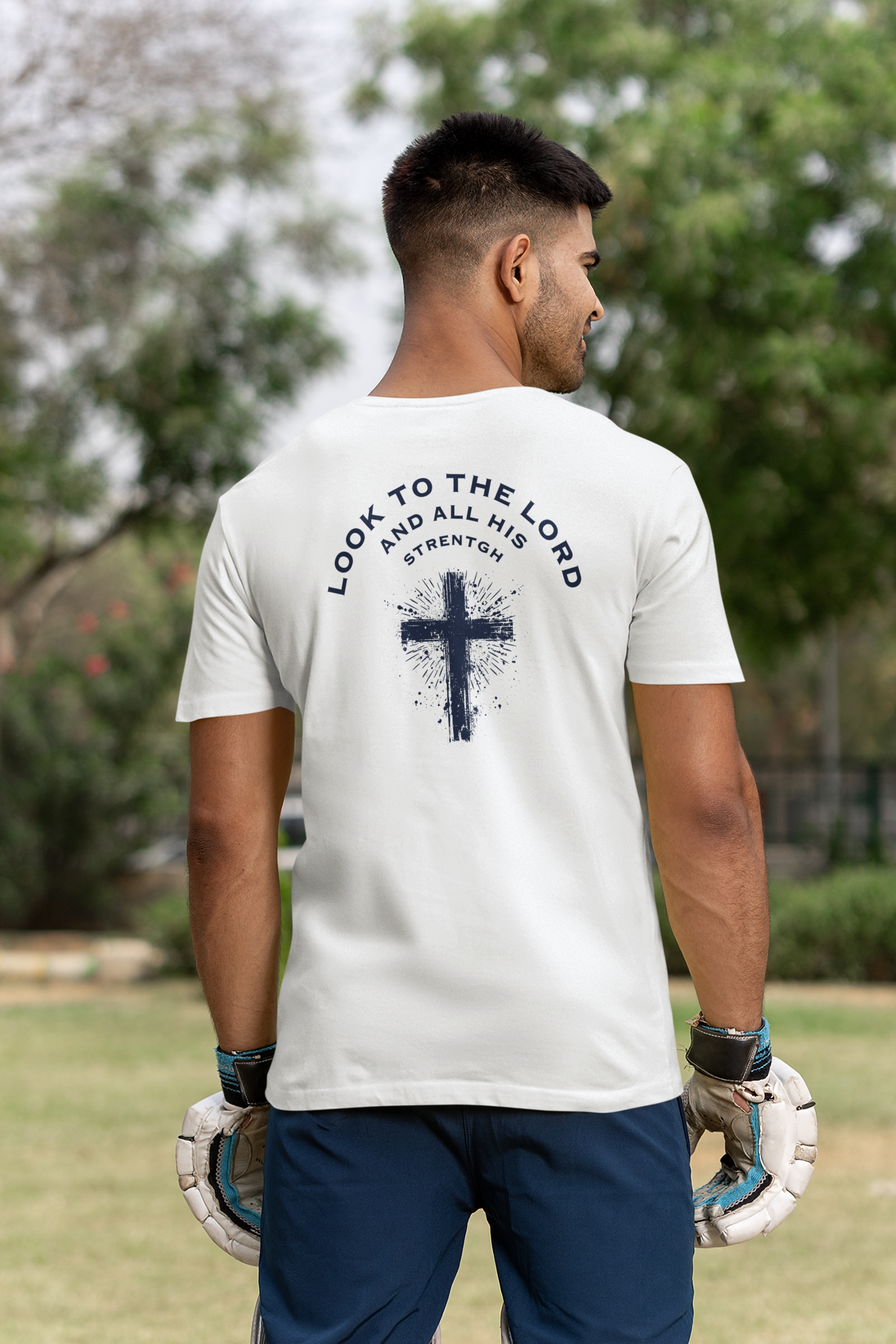 Look to the Lord and His Strength Workout T-Shirt