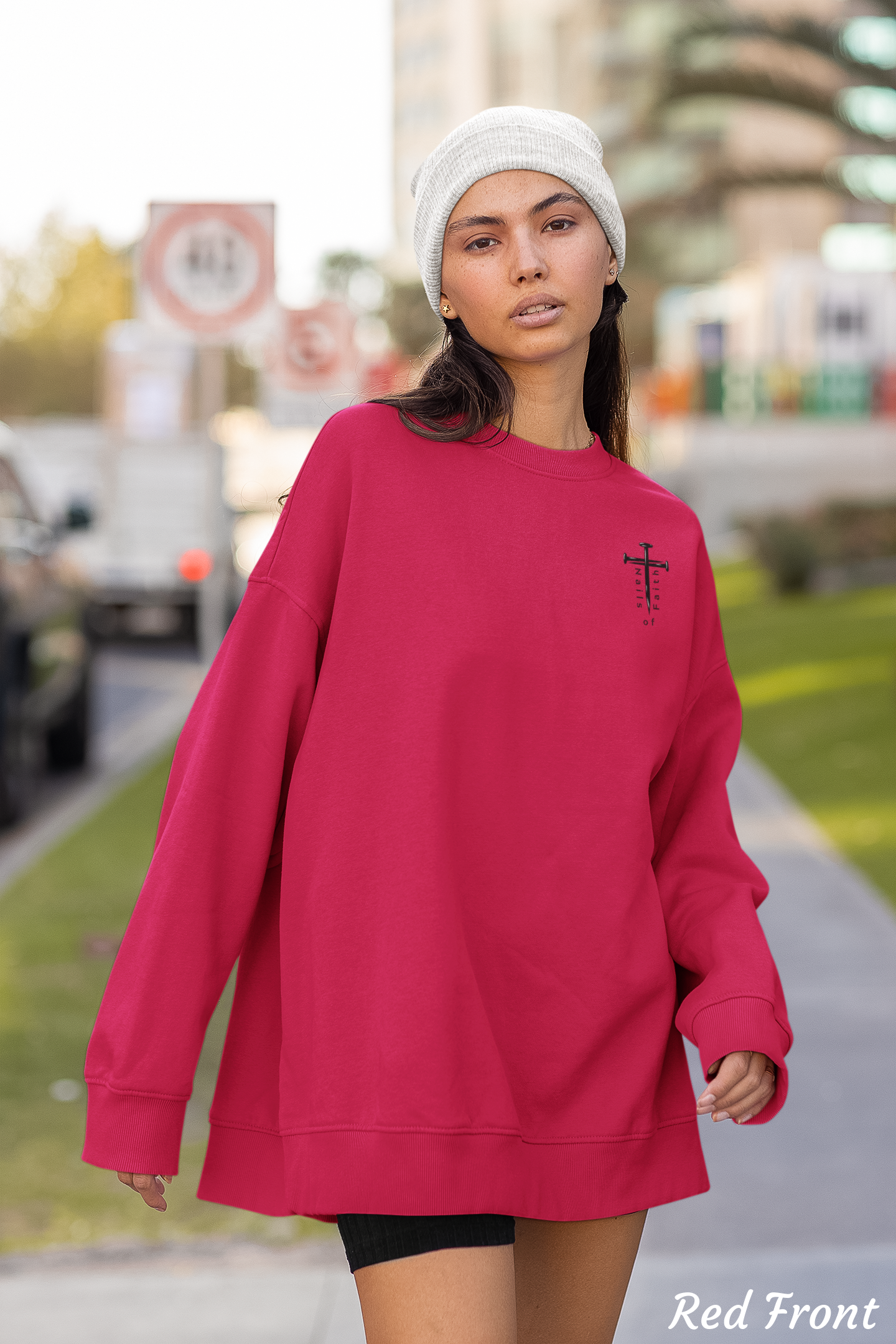 Fearless Lion Sweatshirt – Psalms 56:3 - Unisex Heavy Blend Crewneck with Inspirational Design