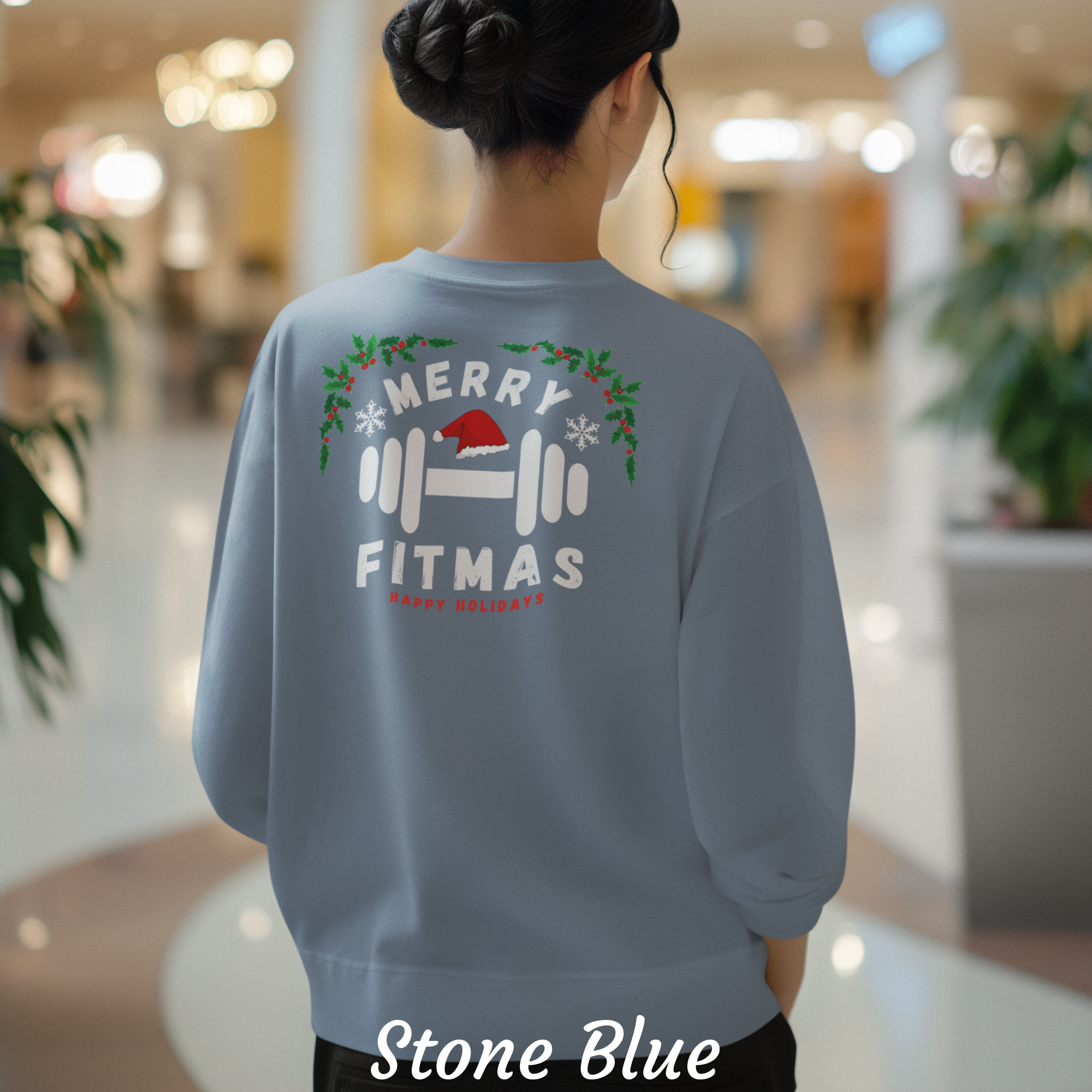 Merry Fitmas Cozy Sweatshirt