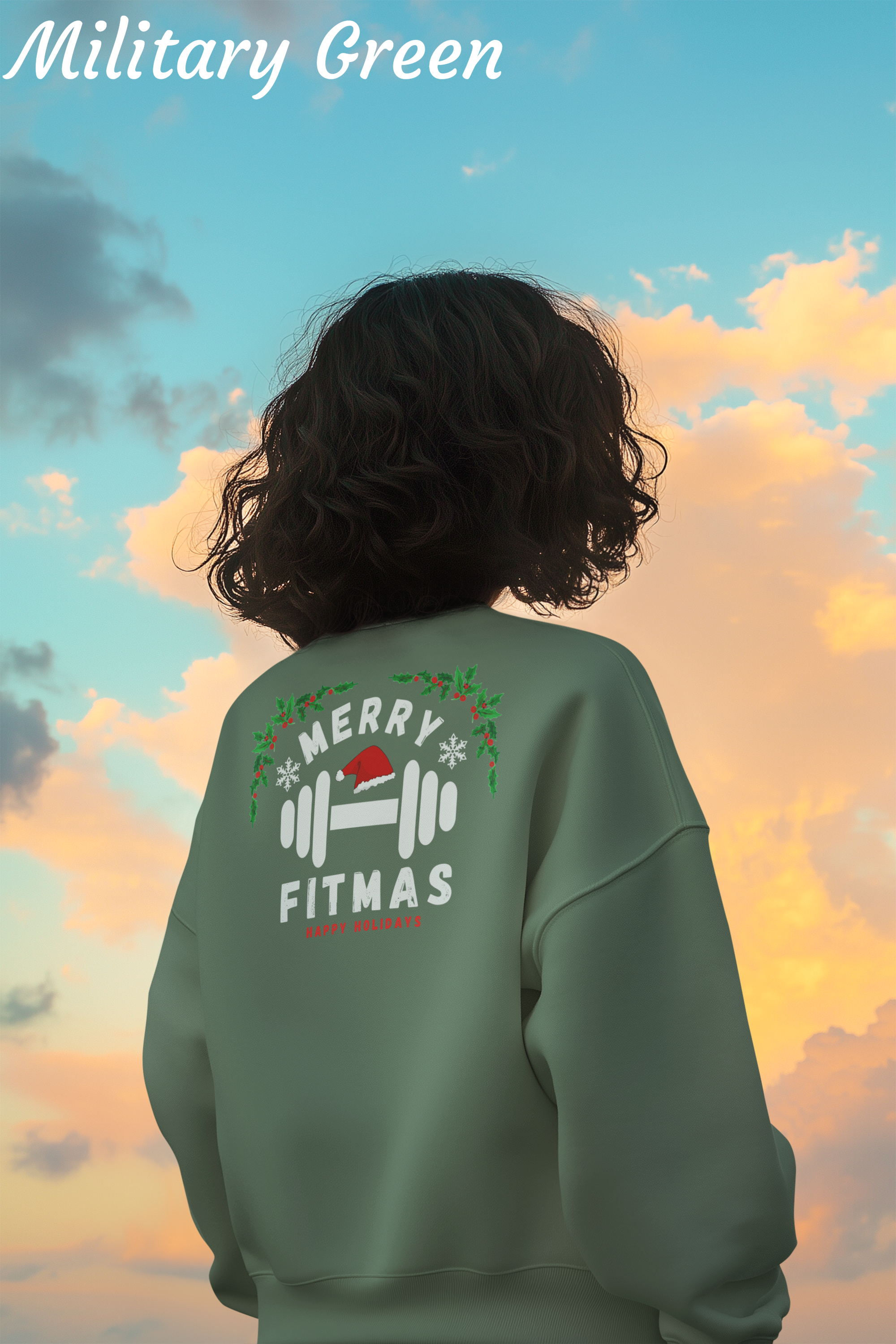 Merry Fitmas Cozy Sweatshirt