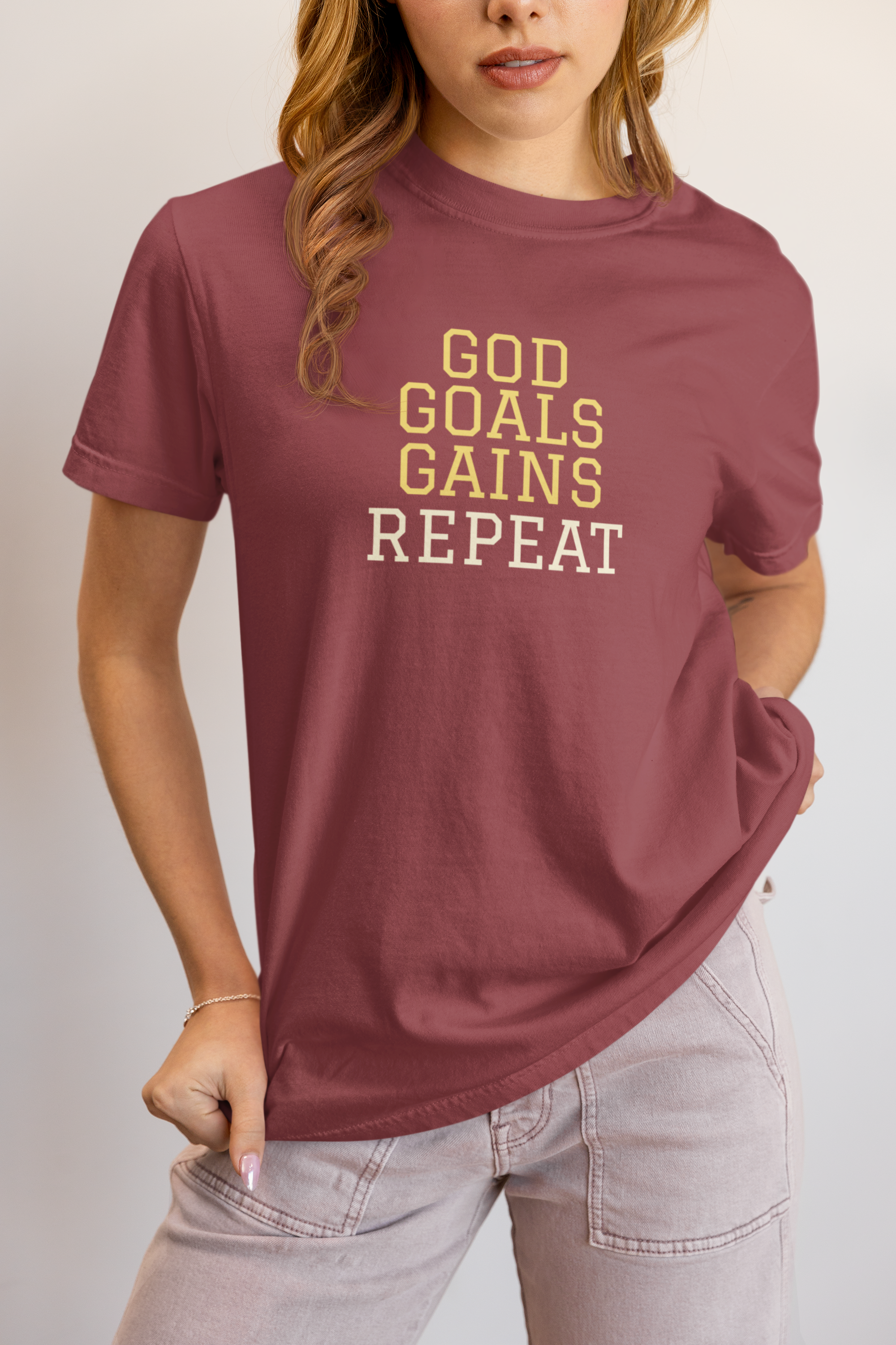 God Goals Gains Repeat - T'Shirt