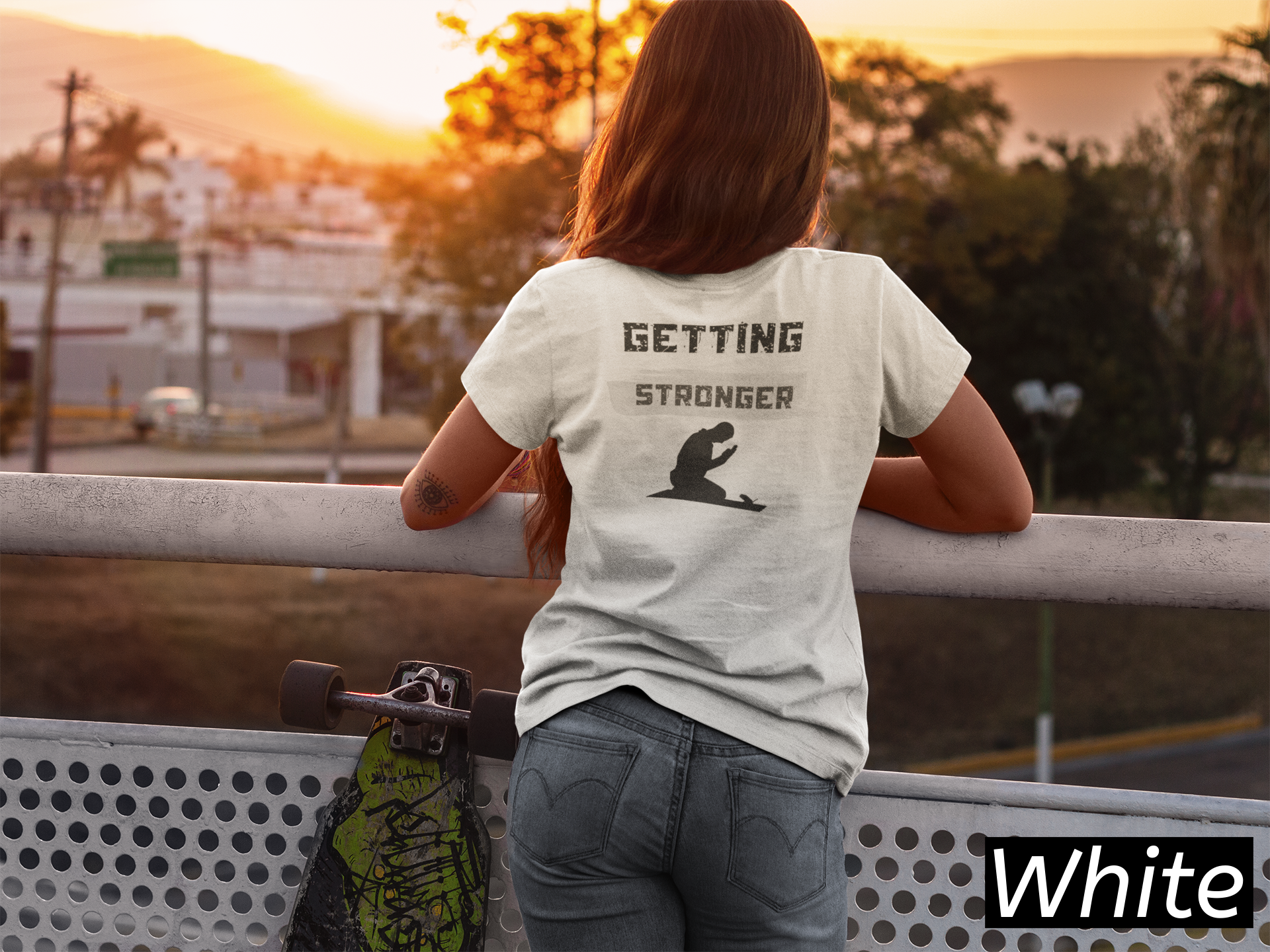 Getting Stronger Faith Shirt, Praying Workout Tee, Christian Gym Shirt, Religious Fitness Apparel, Faith and Strength T-Shirt