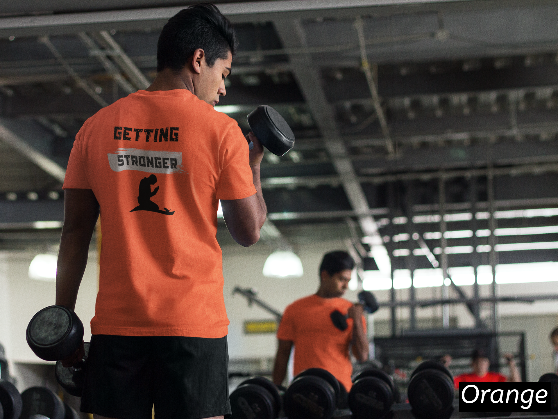 Getting Stronger Faith Shirt, Praying Workout Tee, Christian Gym Shirt, Religious Fitness Apparel, Faith and Strength T-Shirt