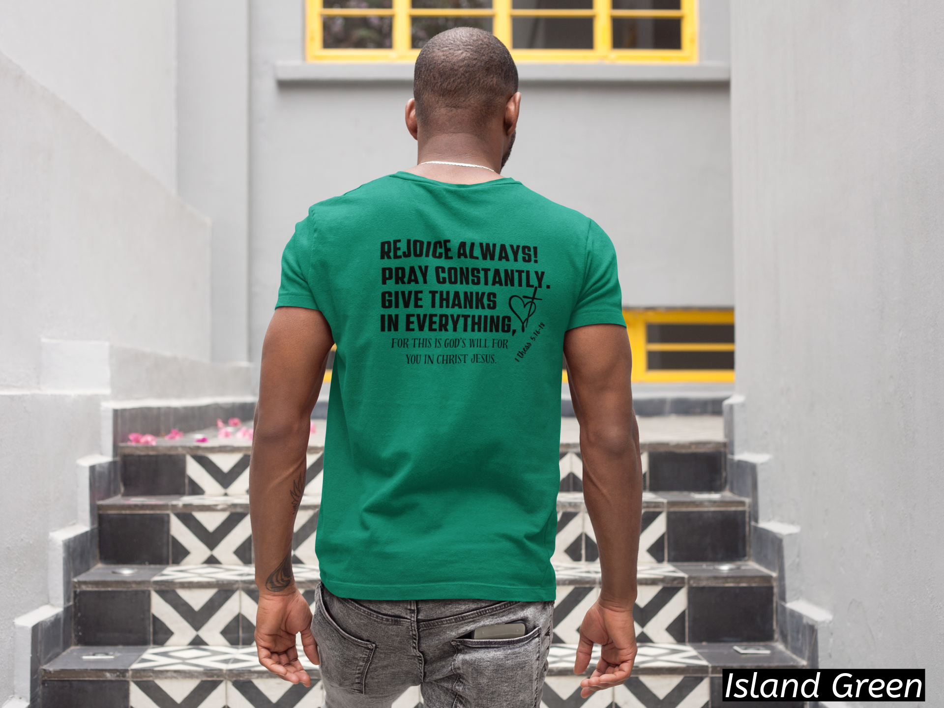 1 Thessalonians 5:16-18 T Shirt | Rejoice Pray Give Thanks | Christian Bible Verse Shirt | Faith Based Tee |Inspirational Scripture Gift