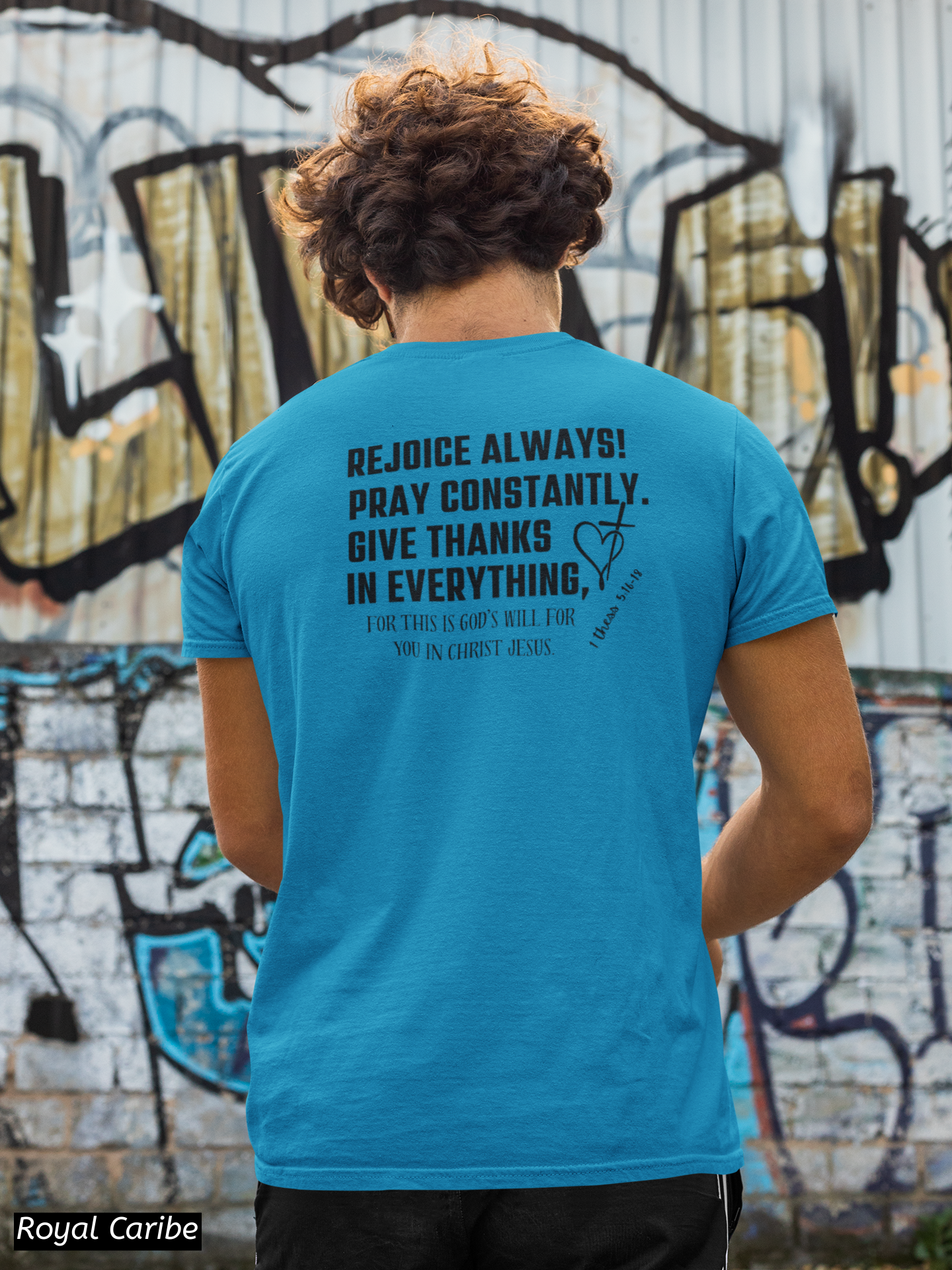 1 Thessalonians 5:16-18 T Shirt | Rejoice Pray Give Thanks | Christian Bible Verse Shirt | Faith Based Tee |Inspirational Scripture Gift