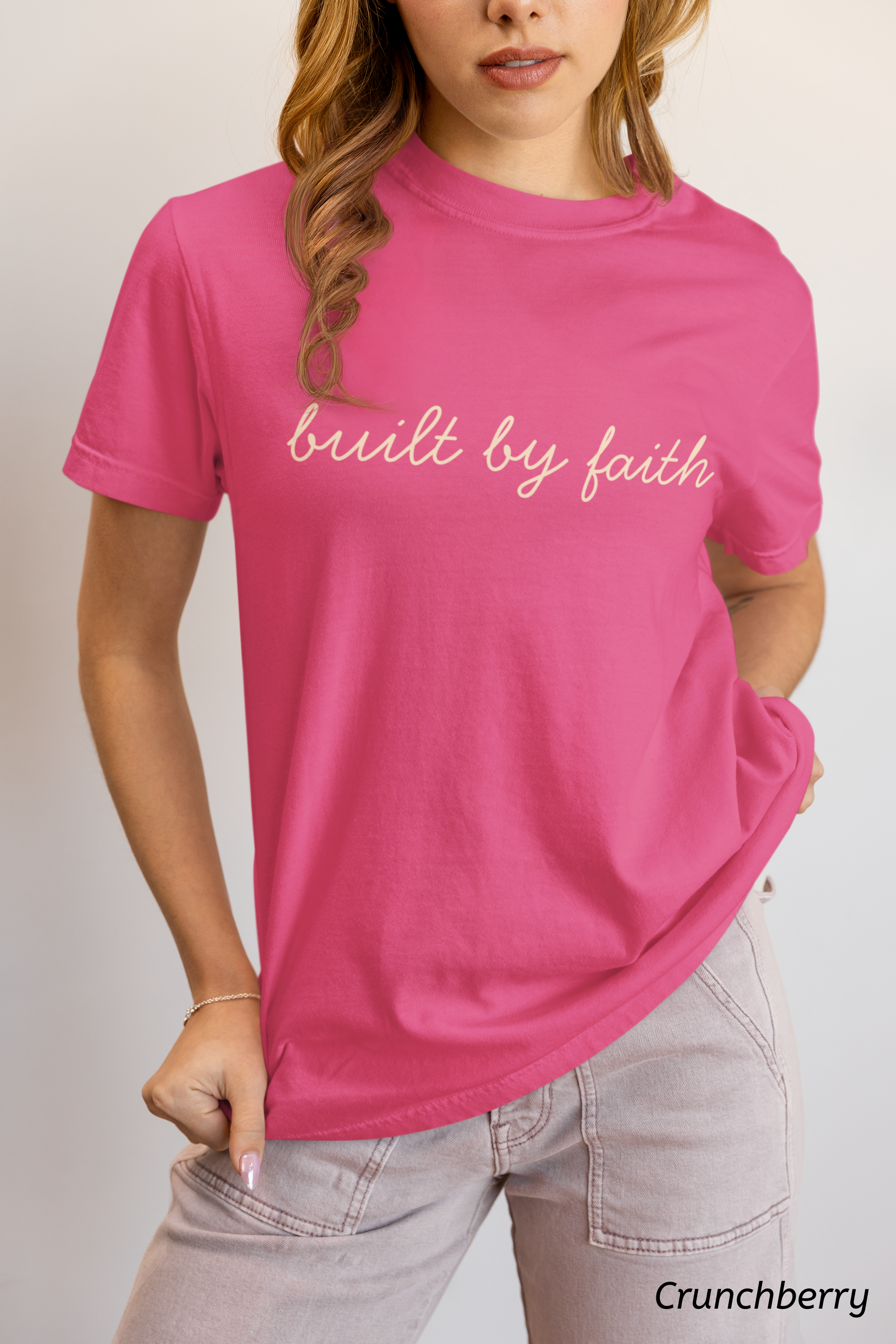 Built by Faith Christian Shirt, Comfort Colors 1717 Faith Based T-Shirt, Christian Gym Shirt, Religious Apparel, Nails of Faith