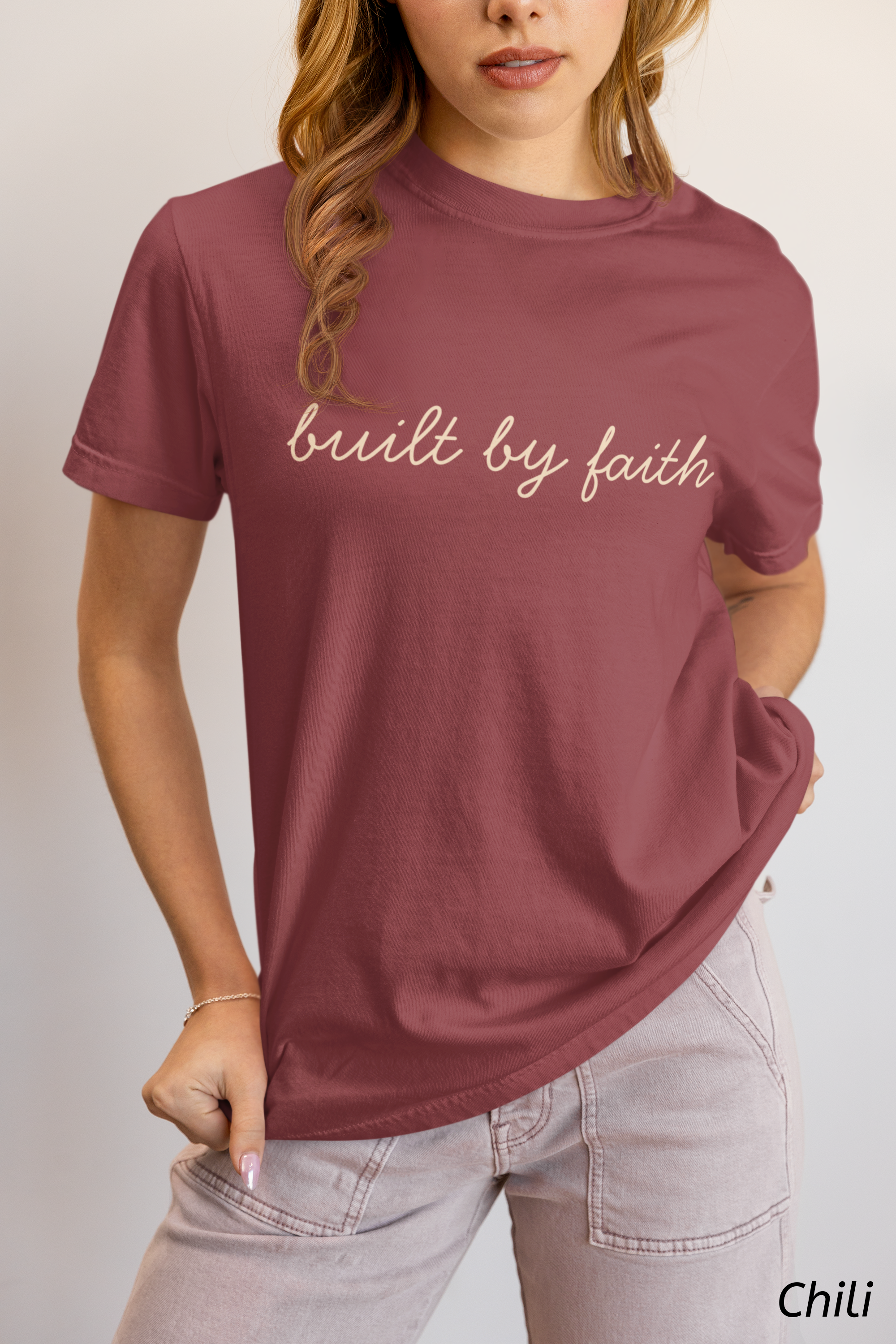 Built by Faith Christian Shirt, Comfort Colors 1717 Faith Based T-Shirt, Christian Gym Shirt, Religious Apparel, Nails of Faith
