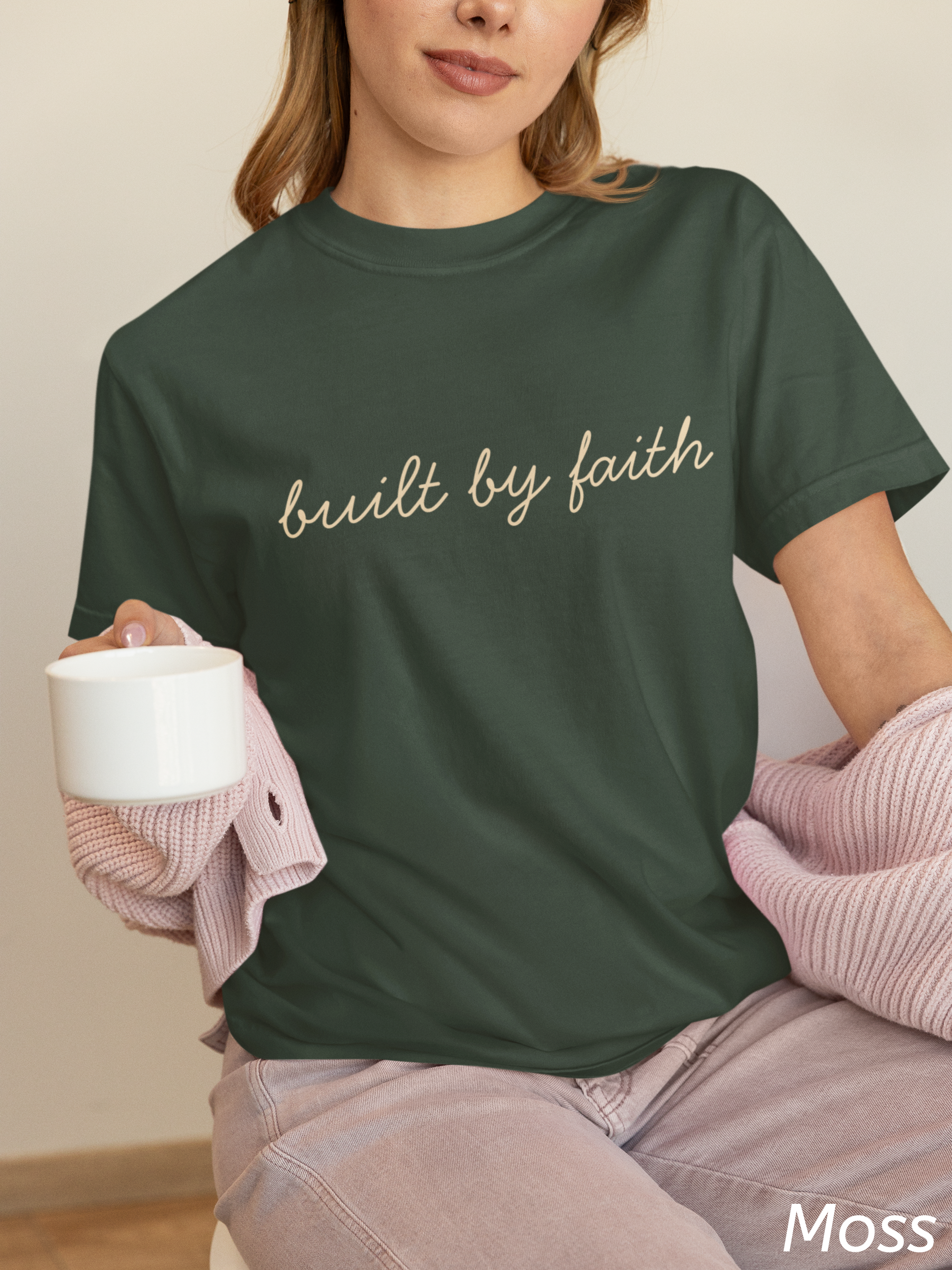 Built by Faith Christian Shirt, Comfort Colors 1717 Faith Based T-Shirt, Christian Gym Shirt, Religious Apparel, Nails of Faith