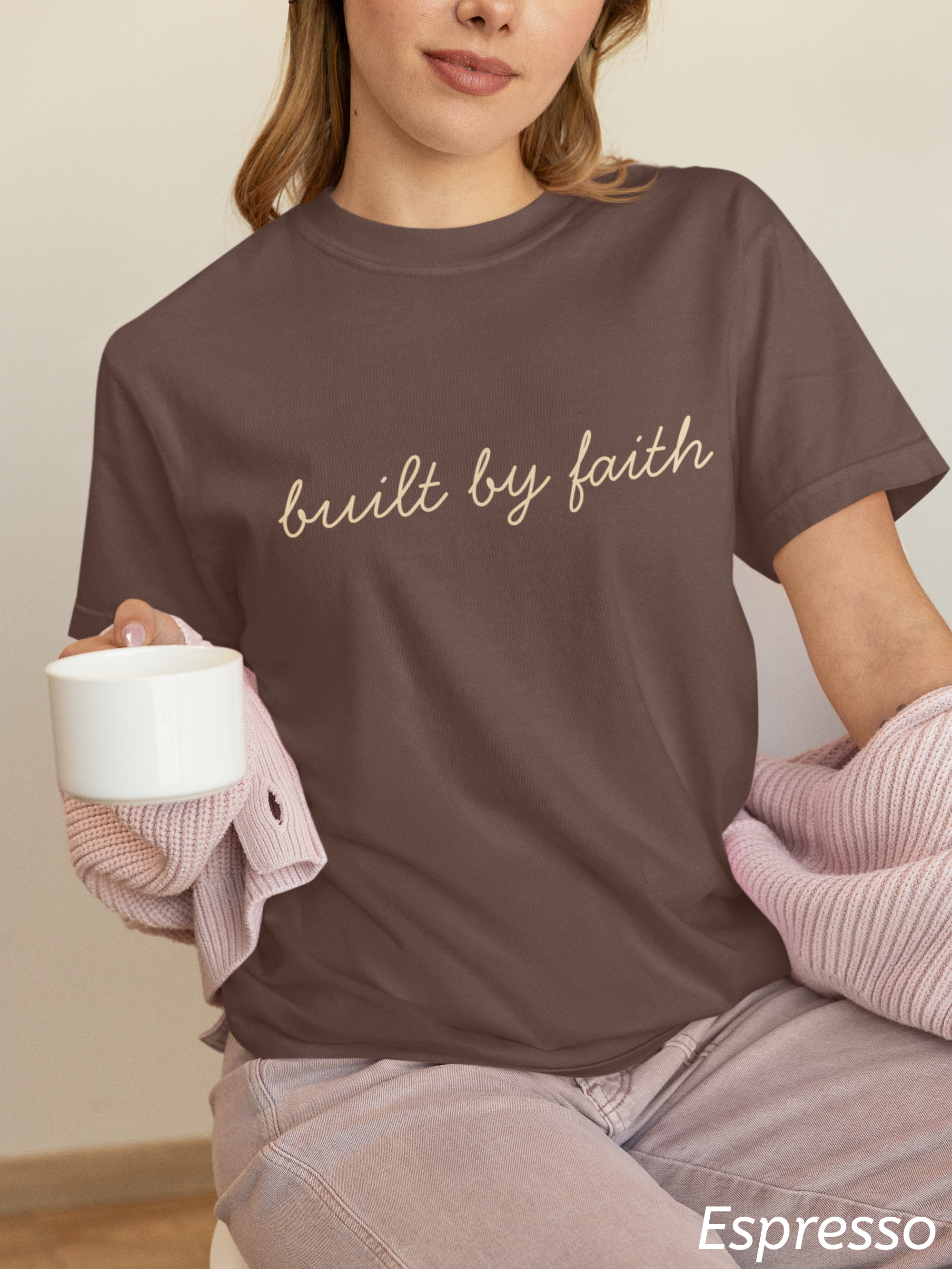 Built by Faith Christian Shirt, Comfort Colors 1717 Faith Based T-Shirt, Christian Gym Shirt, Religious Apparel, Nails of Faith