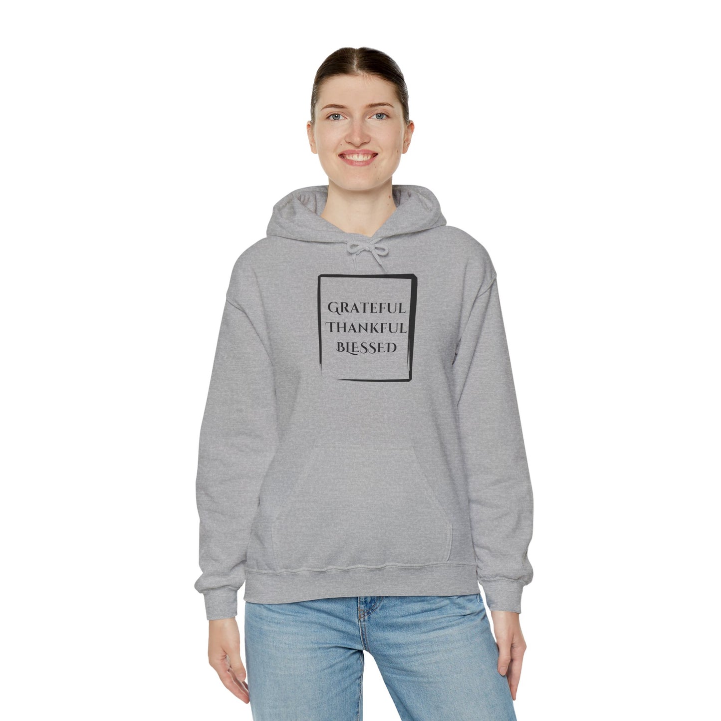 Grateful Thankful Blessed Holiday Season Hooded Sweatshirt