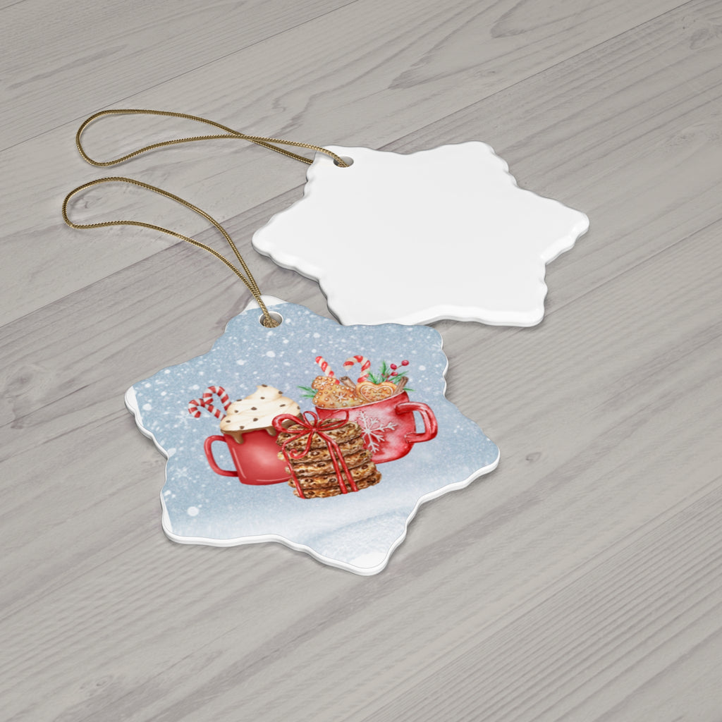 Christmas Cocoa Ceramic Ornament