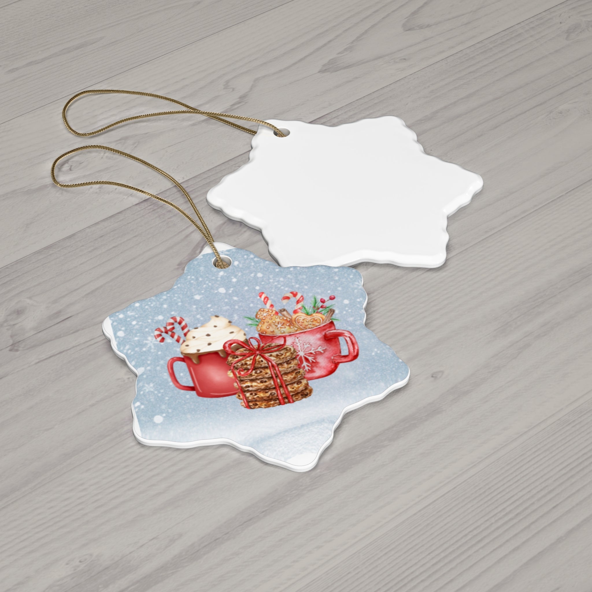 Christmas Cocoa Ceramic Ornament