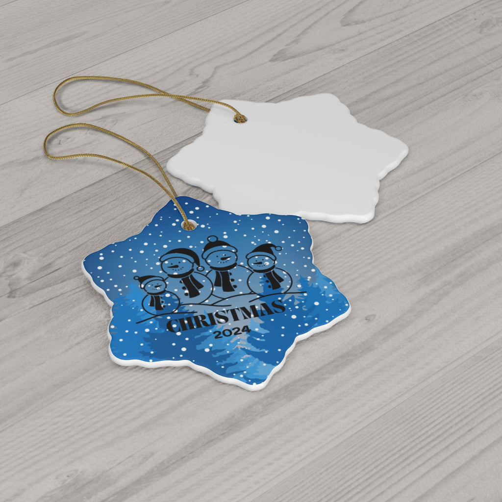 2024 Snowmen Christmas Ceramic Ornament