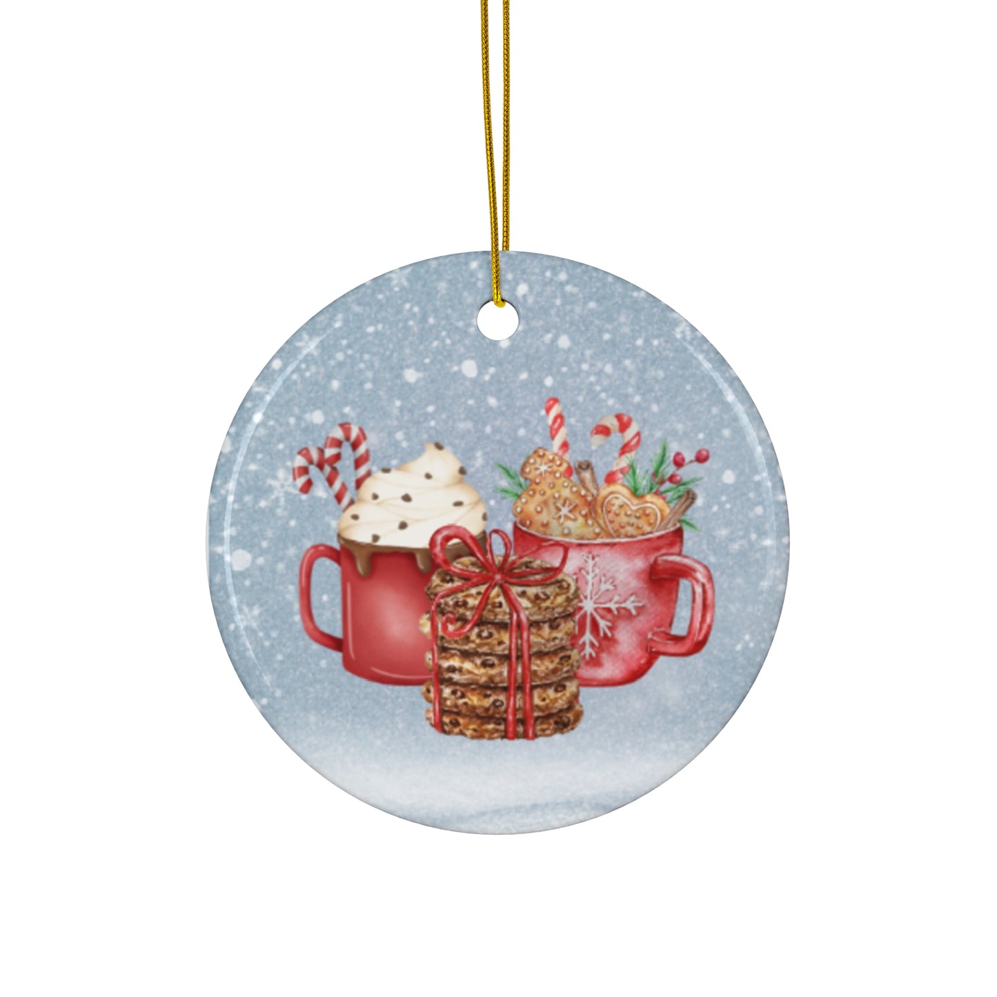 Christmas Cocoa Ceramic Ornament