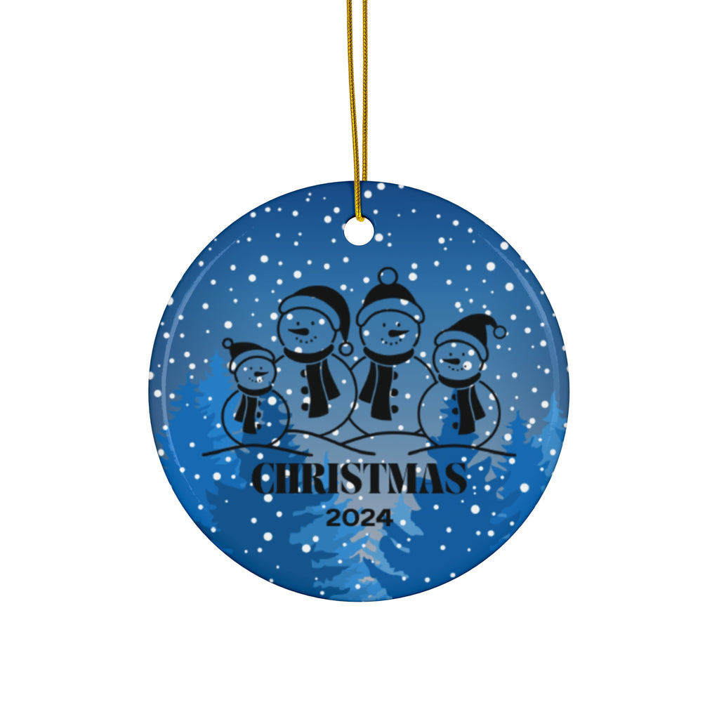 2024 Snowmen Christmas Ceramic Ornament