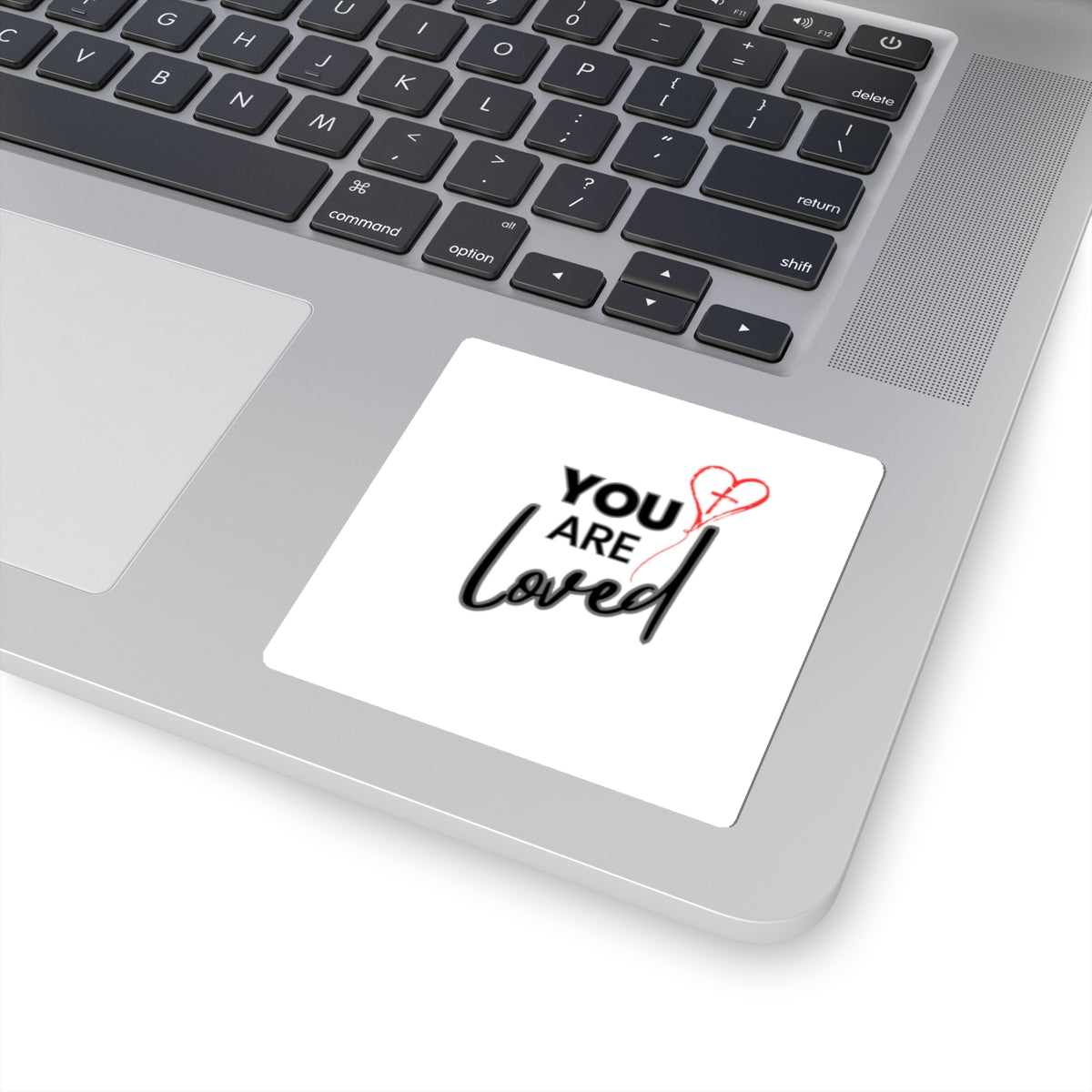 You Are Loved Sticker — Inspirational Christian Kiss-Cut Decal with Heart Cross