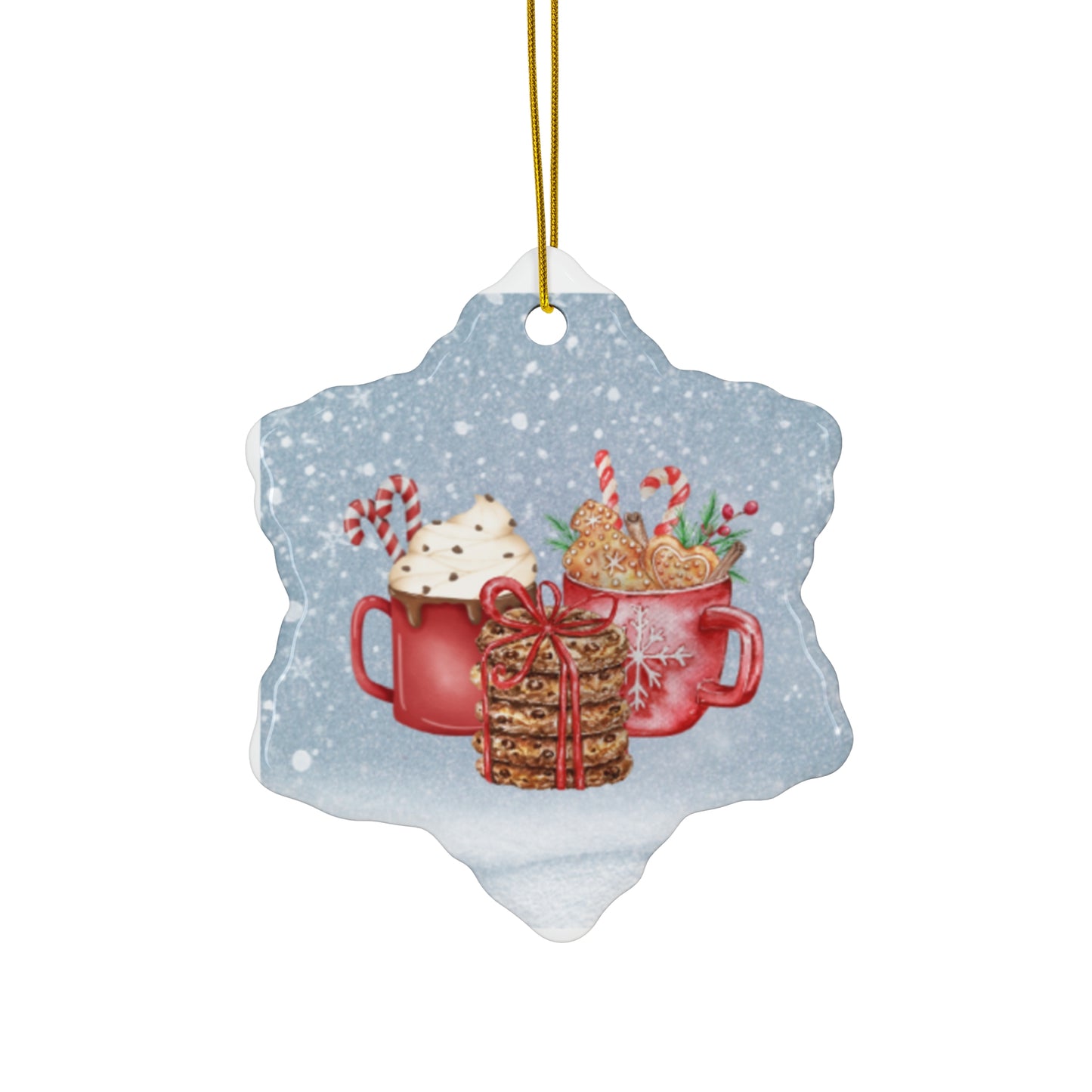 Christmas Cocoa Ceramic Ornament