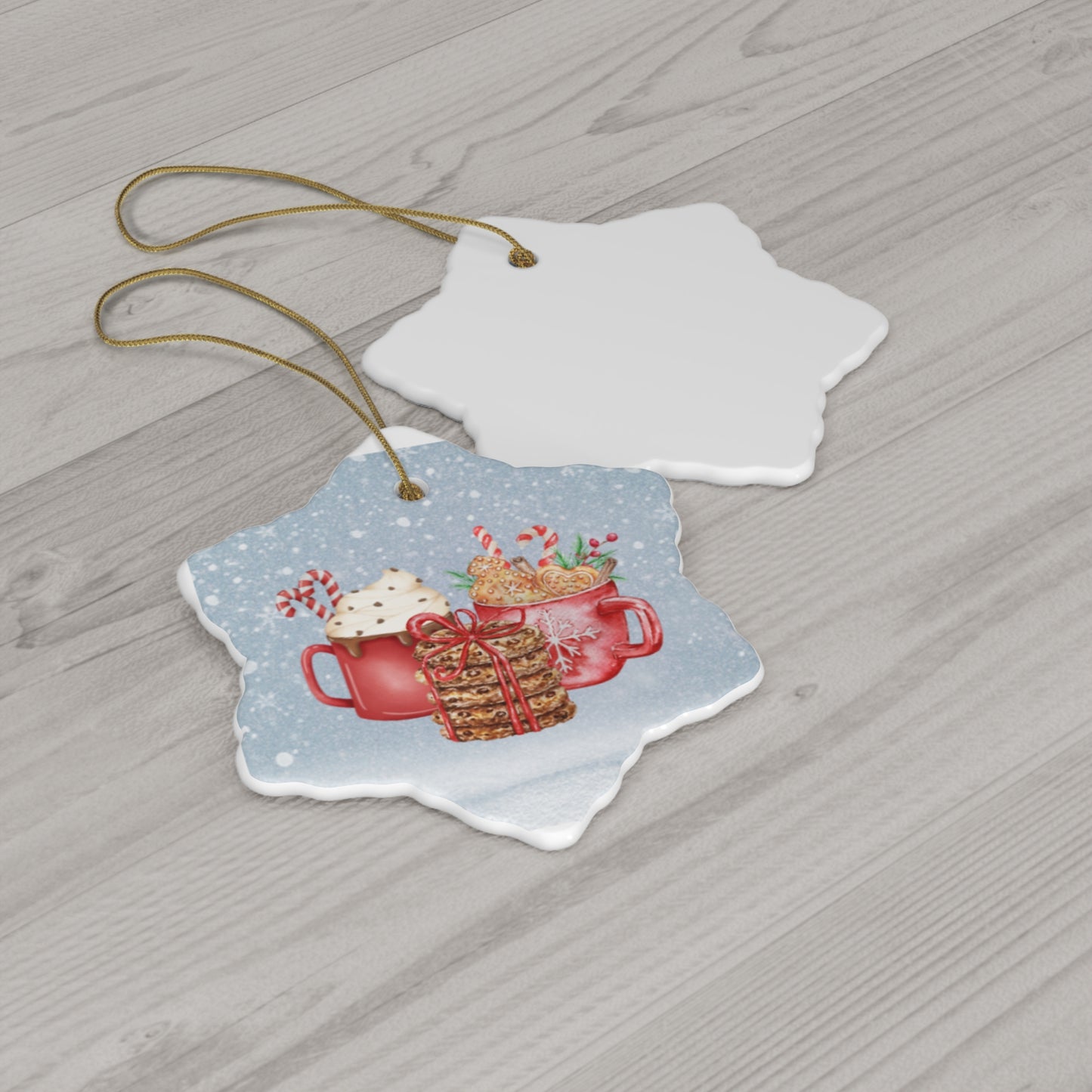 Christmas Cocoa Ceramic Ornament