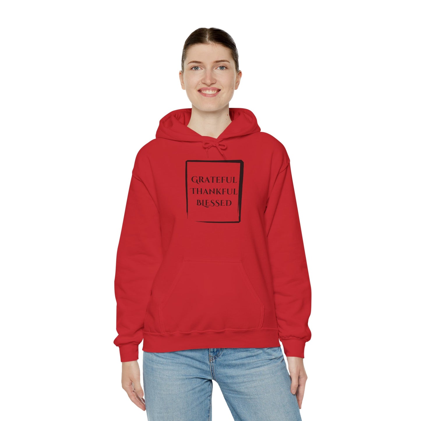 Grateful Thankful Blessed Holiday Season Hooded Sweatshirt