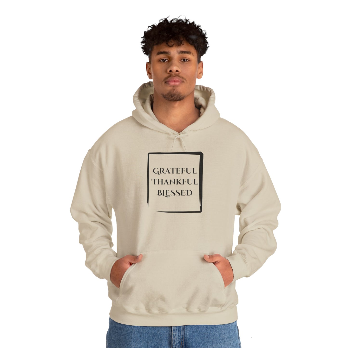 Grateful Thankful Blessed Holiday Season Hooded Sweatshirt