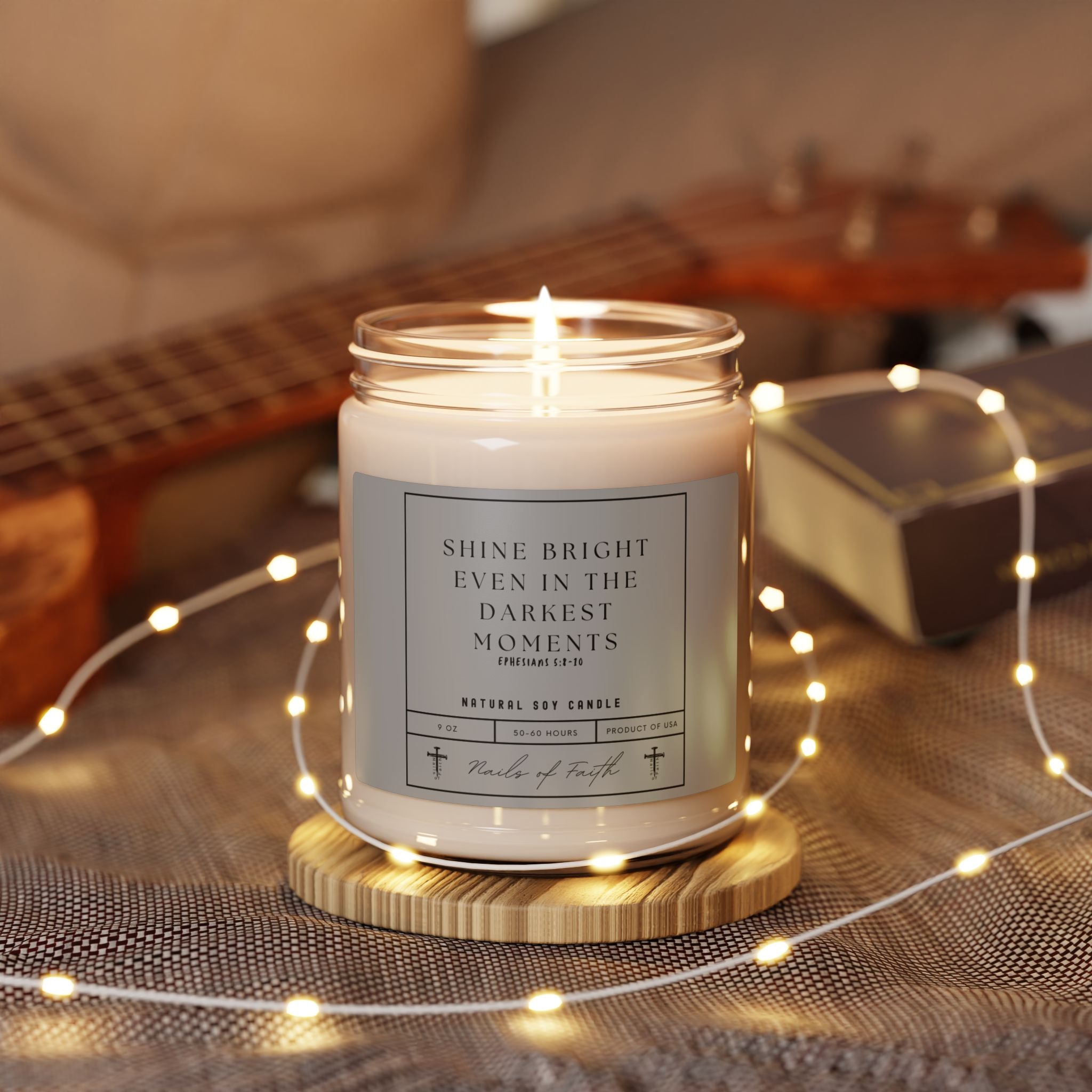 Shine bright even in the darkest moments.  Scented Soy Candle, 9oz
